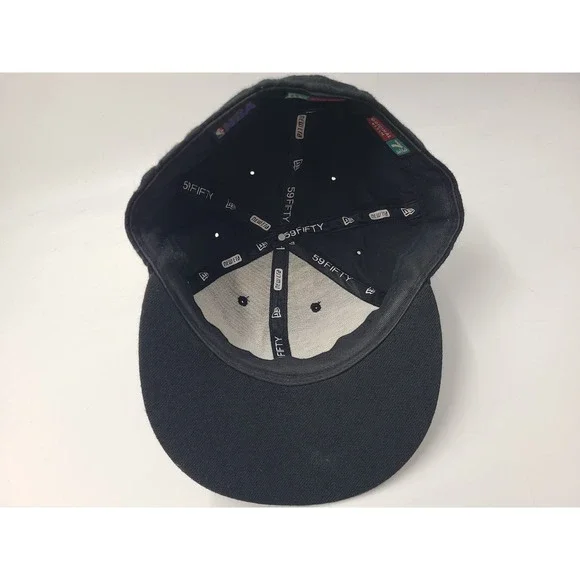 Vintage NBA All Over Print Team Logos New Era 59Fifty Fitted 7 3/4 Hat Cap Wool